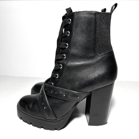 Steve Madden Latch-R Heeled Combat Boot - Picture 3 of 15